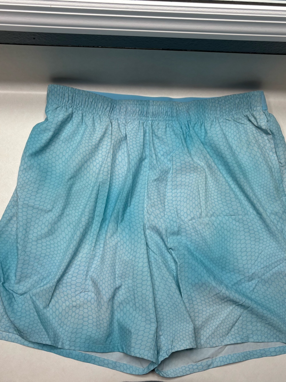 DSG Light Blue Performance Shorts with Hex Accent